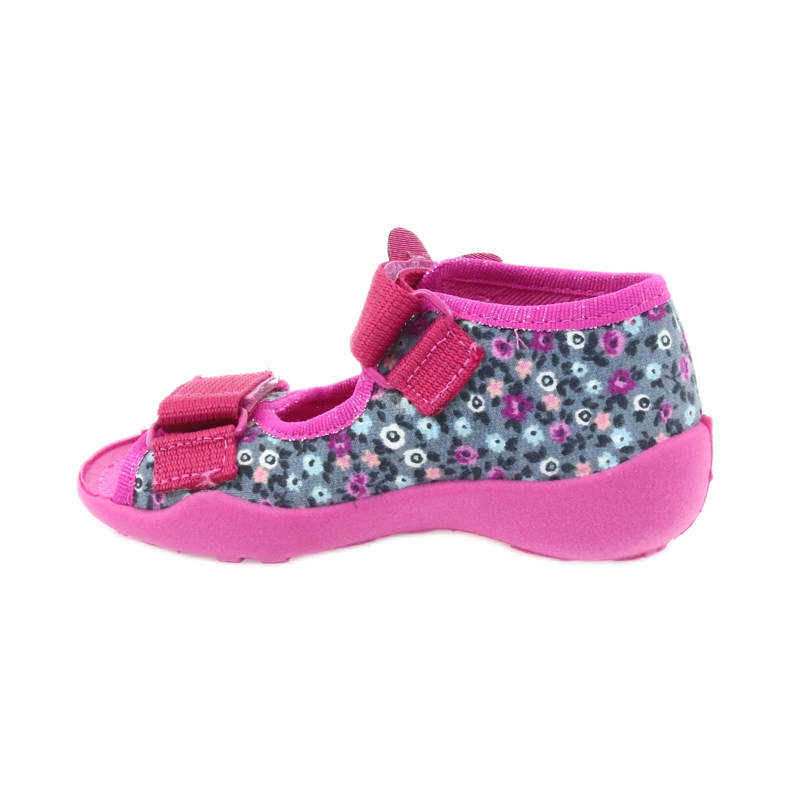 Sapatos infantis Befado, chinelos, sandálias 242p072 cinza multicolorido rosa 2