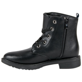 Botas clássicas de amarrar preto 1