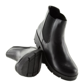 Botas pretas pretas para mulheres botas Jodhpur 9996-3 pretas preto 1