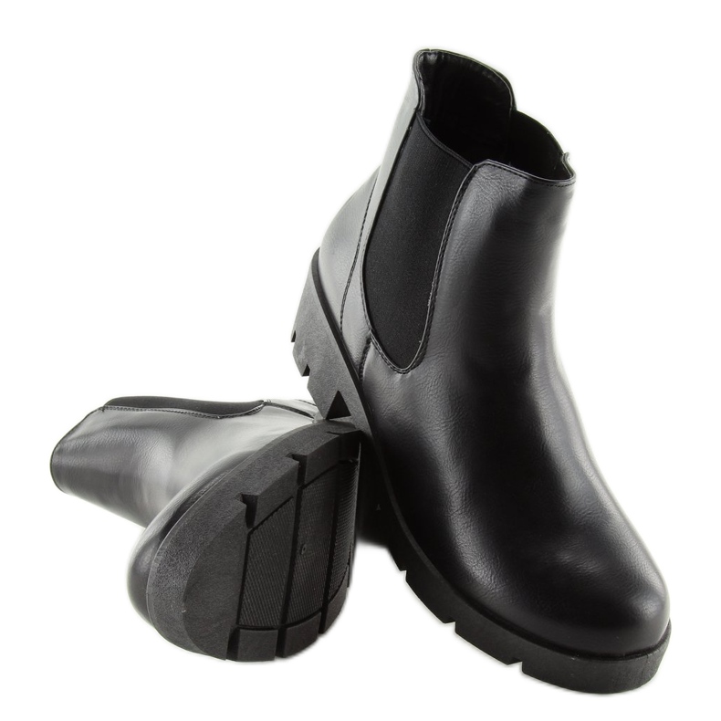 Botas pretas pretas para mulheres botas Jodhpur 9996-3 pretas preto 1