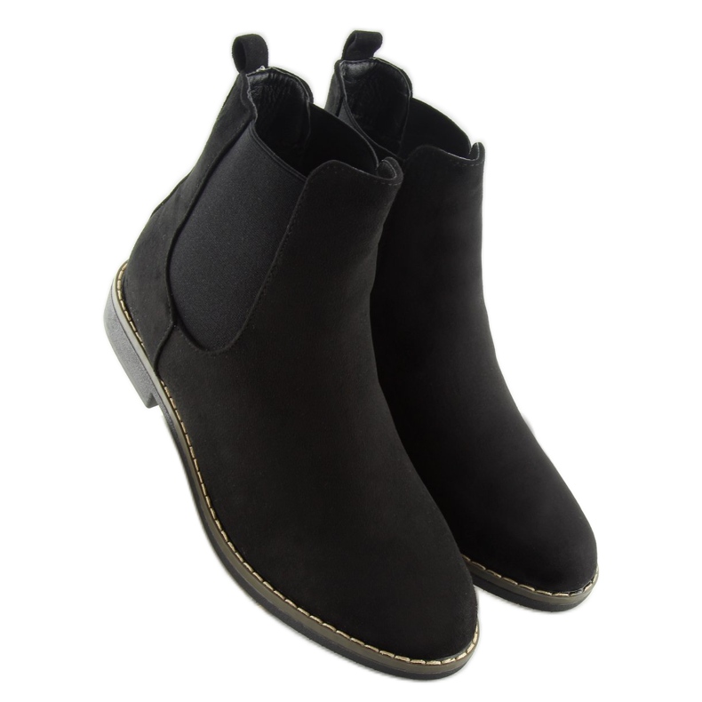 Botas pretas Chelsea para mulheres pretas 491 pretas preto 2