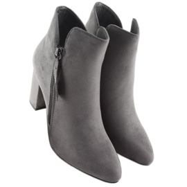 Botas cinza de salto alto 6900 Gray 1