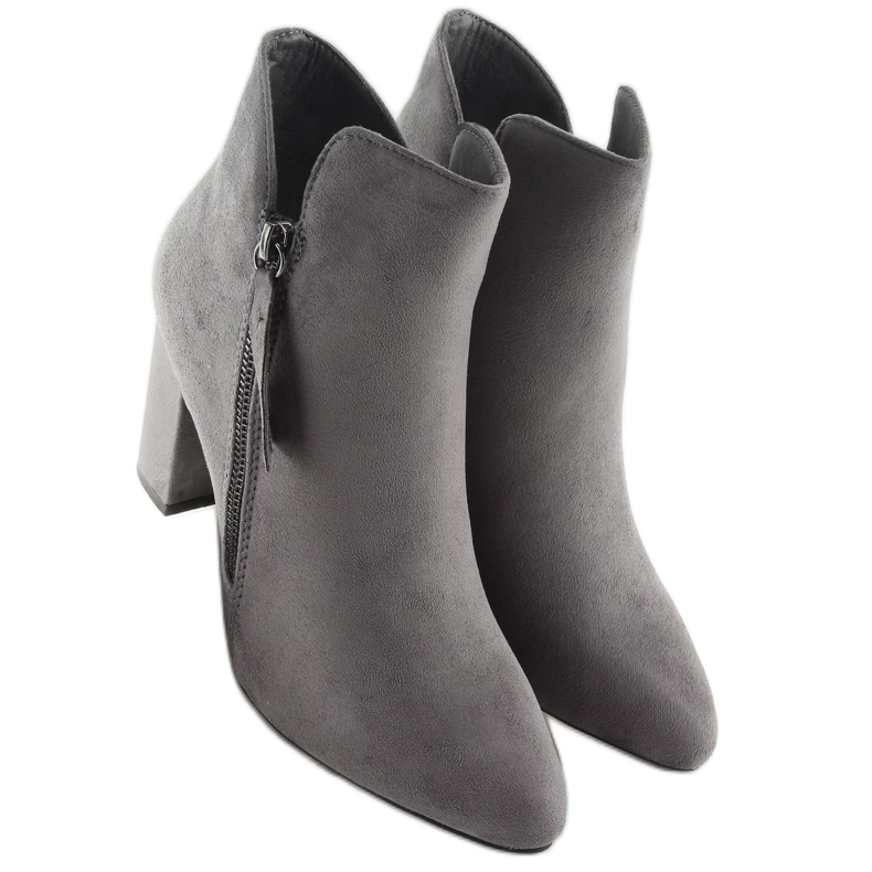 Botas cinza de salto alto 6900 Gray 1