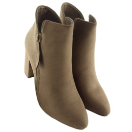 Botas de salto alto marrons 6900 Khaki marrom 1