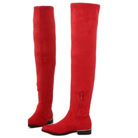 Botas vermelhas femininas acima do joelho 7570-PG vermelho 2