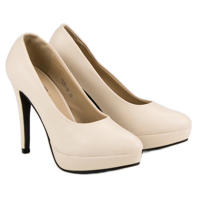 J. Star Sapatos de salto alto sexy na plataforma marrom 1