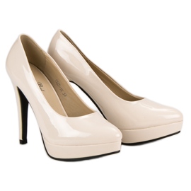 J. Star Sapatos de salto alto sexy na plataforma castanho 1