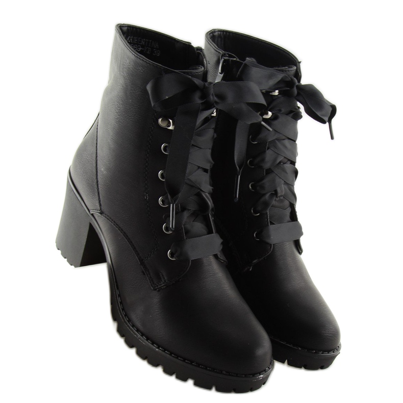 Trabalhadores negros de salto alto B2889-KB Preto 2