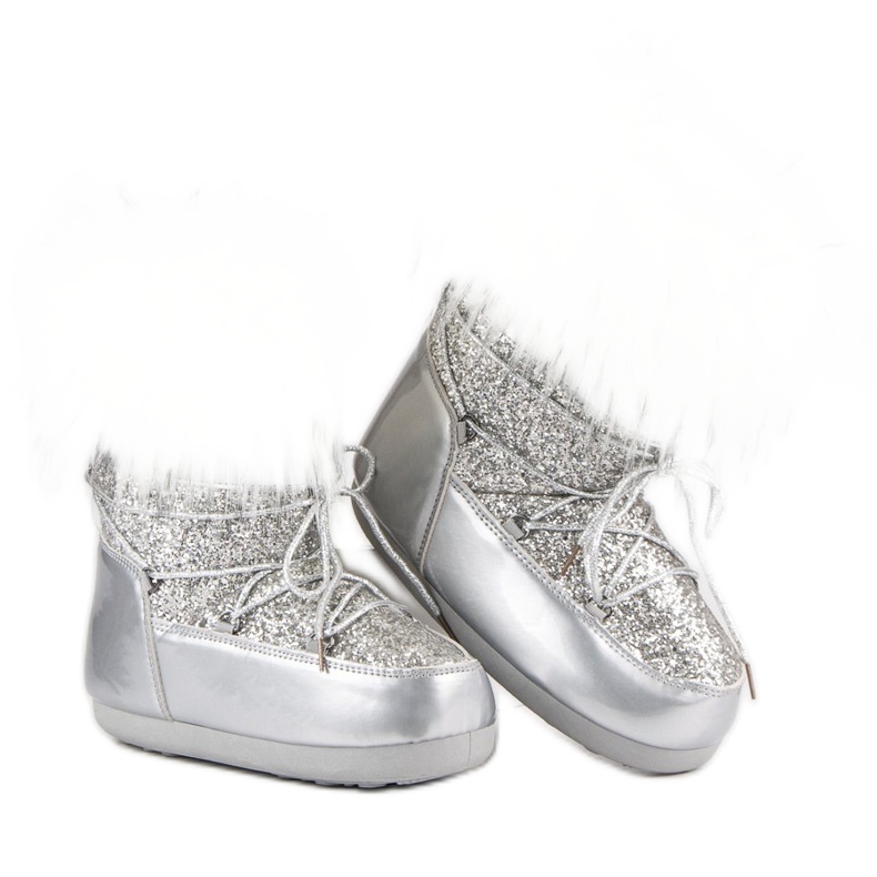 Botas de neve elegantes cinza 2