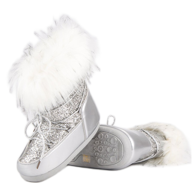 Botas de neve elegantes cinza 1