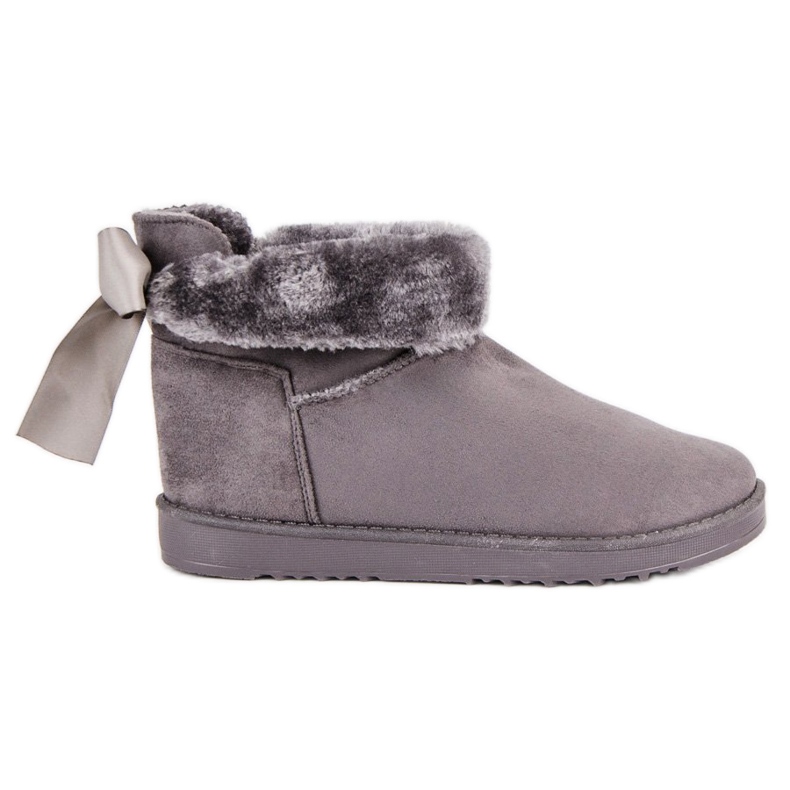 Botas de neve com cano alto cinza 1