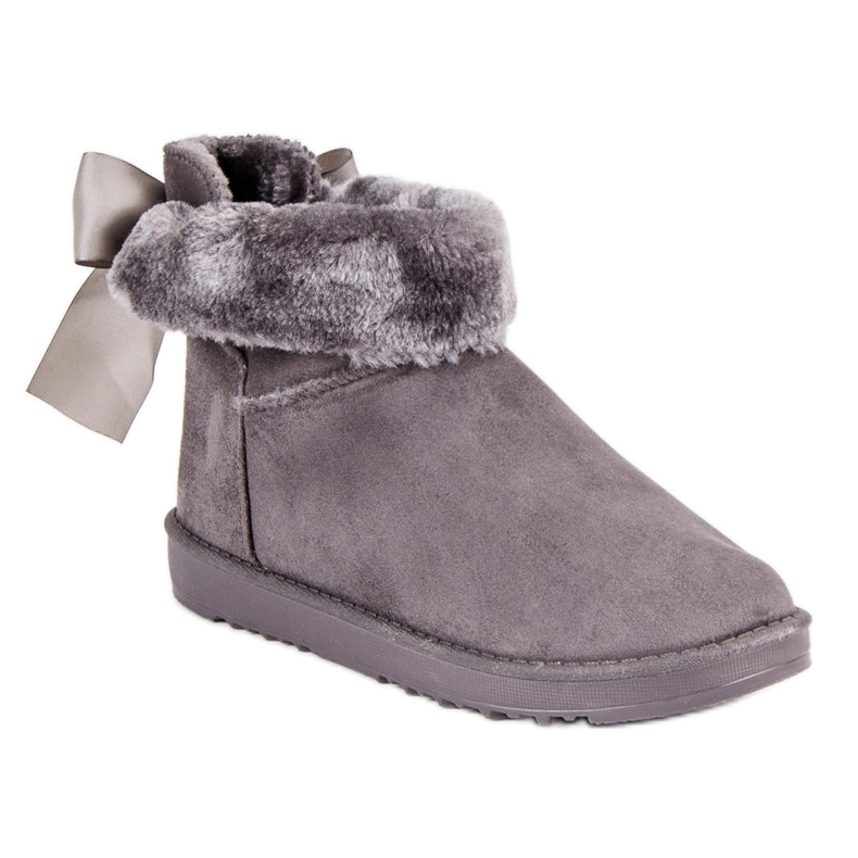 Botas de neve com cano alto cinza 2