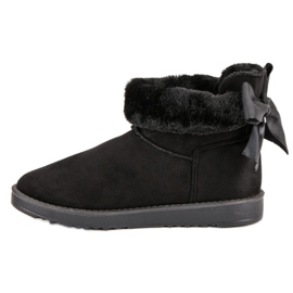 Botas de neve com haste enrolada preto 1
