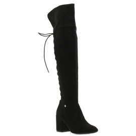 Botas de salto pretas Black Big Star 274517 preto 1