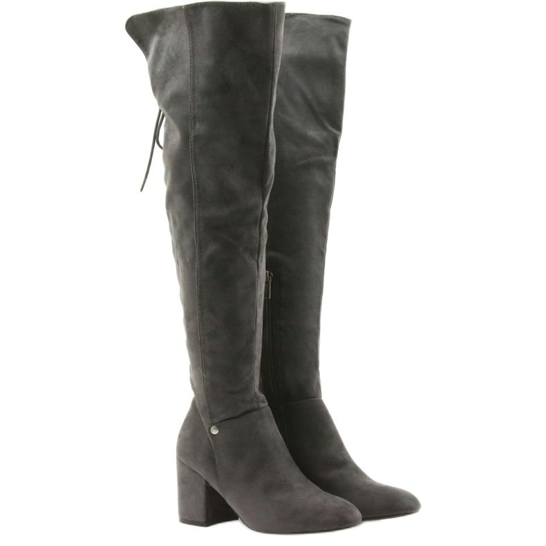 Botas de salto cinza Grey Big Star 274519 4