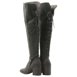 Botas de salto cinza Grey Big Star 274519 3