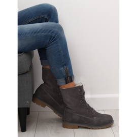 Botas de madeira cinza de trabalho cinza 1123-PA 1