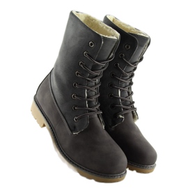 Botas de madeira cinza de trabalho cinza 1123-PA 2