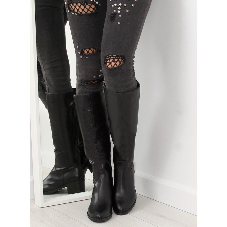 Botas pretas de salto alto 635-1 Pretas preto 1