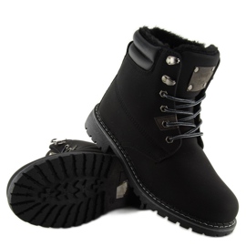 Botas de madeira isoladas pretas BB2022-KB pretas preto 2