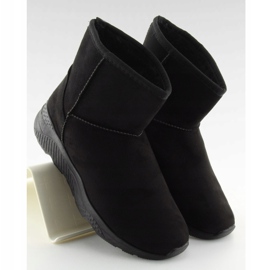 Botas de neve femininas negras D009 pretas preto 1