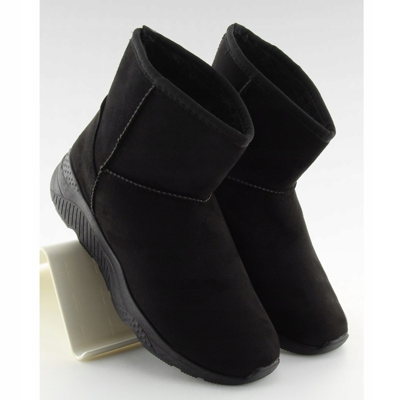 Botas de neve femininas negras D009 pretas preto 1