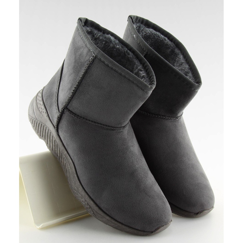 Botas de neve cinza feminino cinza D009 cinza 1