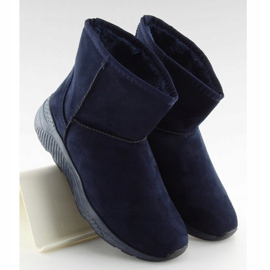 Botas de neve azul marinho para mulheres D009 Azul 1