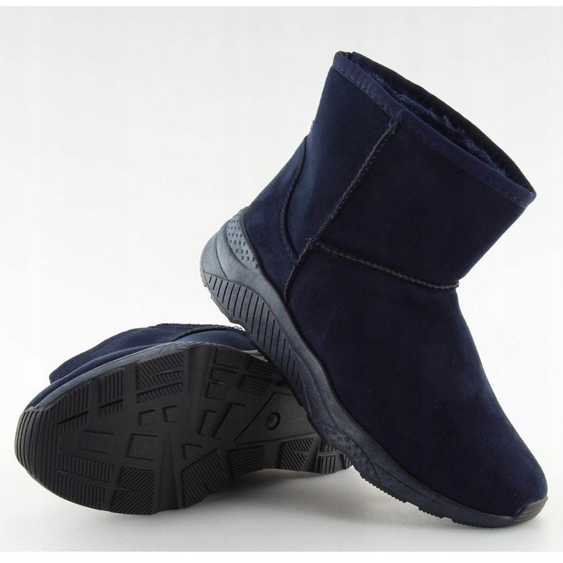 Botas de neve azul marinho para mulheres D009 Azul azul-marinho 2