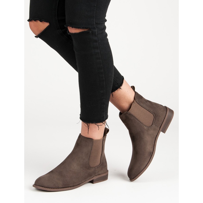 Via Giulia  Botas de camurça chelsea marrom 2