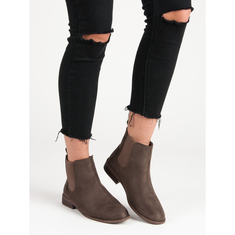 Via Giulia  Botas de camurça chelsea castanho 1 Via Giulia  Botas de camurça chelsea castanho 1