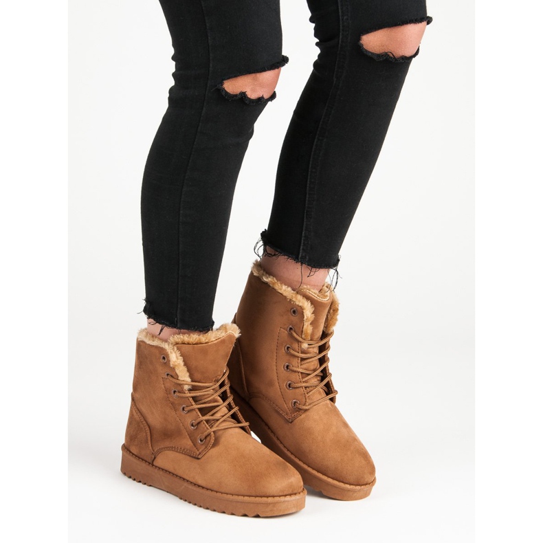 Forever Folie Botas de camurça quente marrom 2