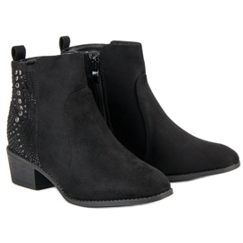 Nio Nio Botas Pretas Com Cristais preto 1