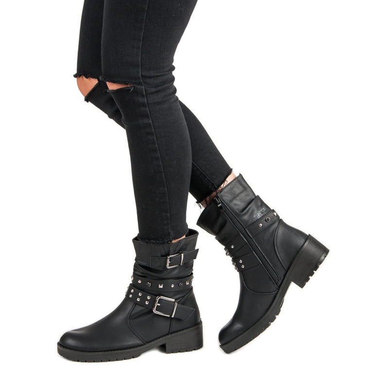 J. Star Botas de rock elegantes preto 2