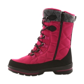American Club Botas de neve com membrana rosa americana 801SB preto cinza 2