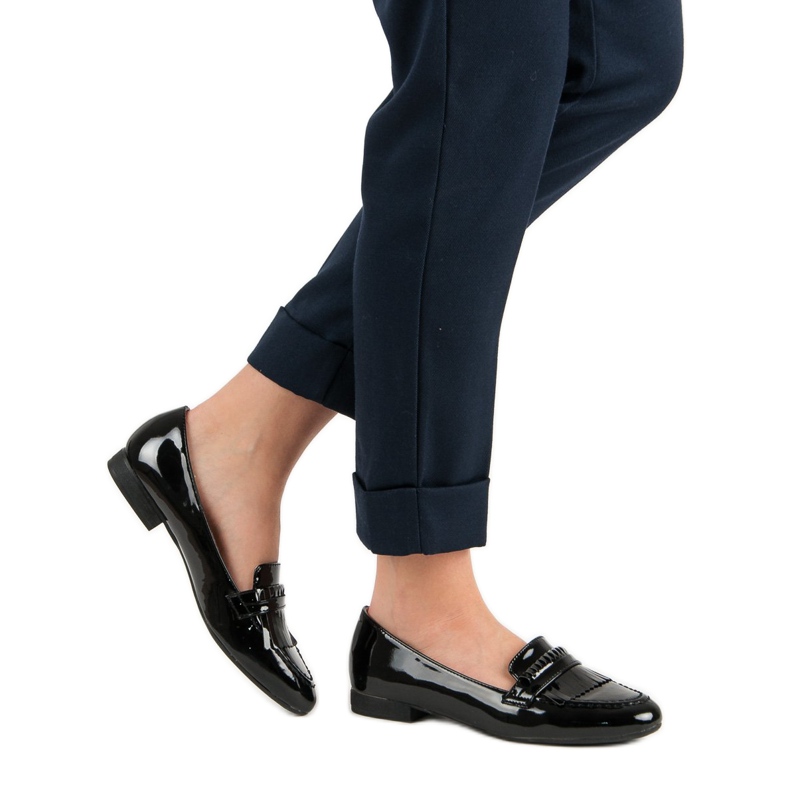 Mocassins lacados preto 1