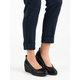 J. Star Bombas de cunha preta preto 2