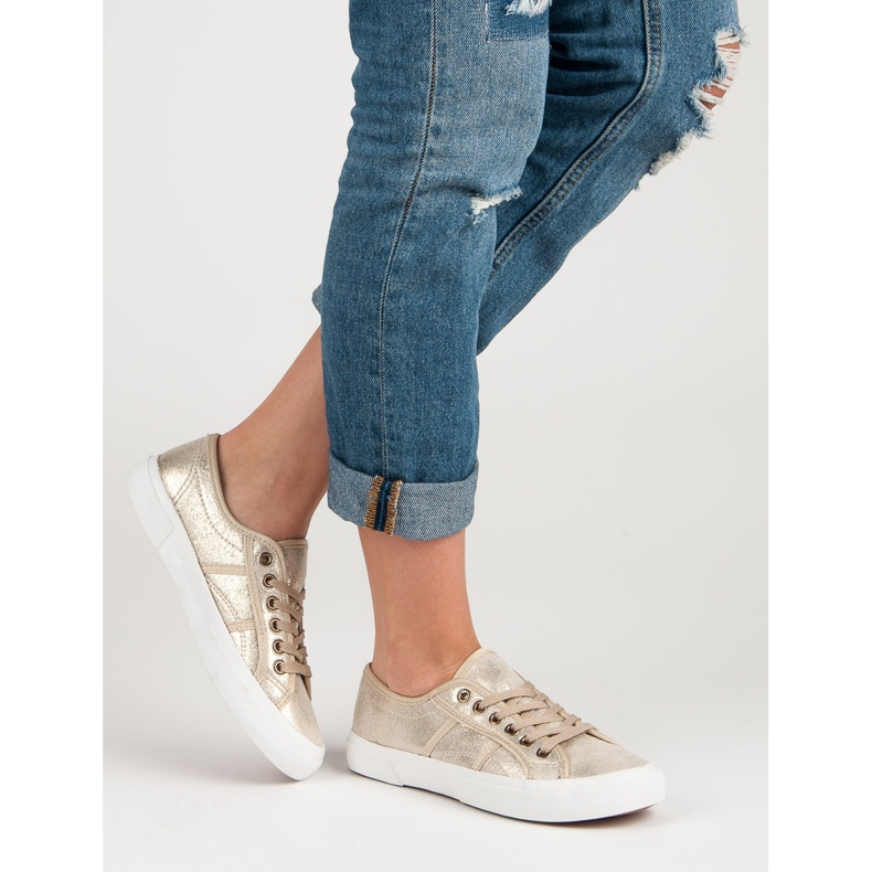 J. Star Tênis com cordões amarelo 1