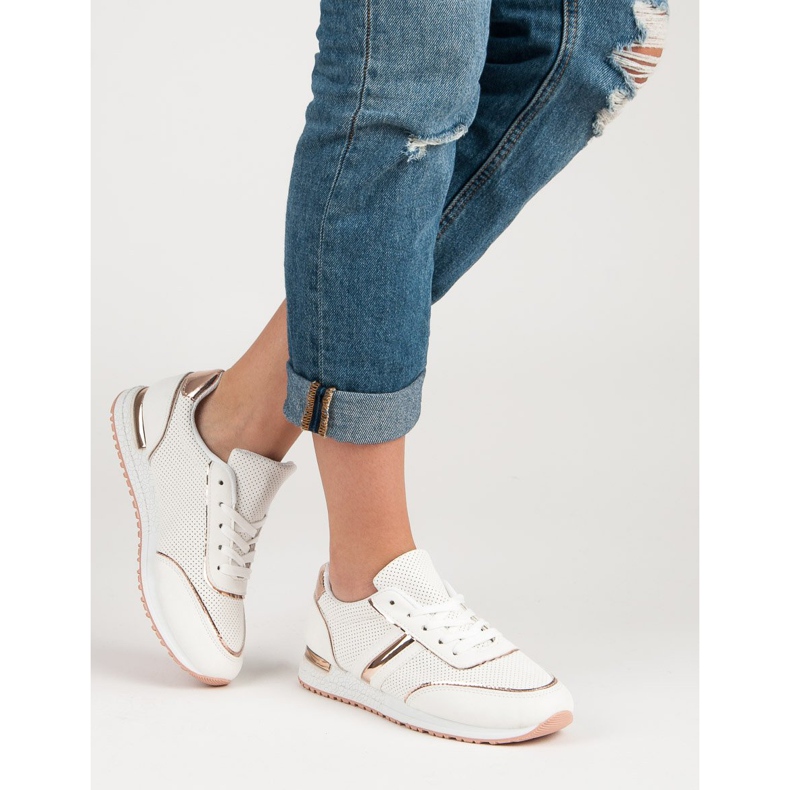 Calçados esportivos Openwork branco amarelo 1 Calçados esportivos Openwork branco amarelo 1