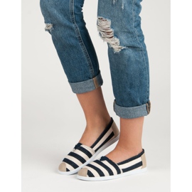 Comer Slipons listrados branco marrom multicolorido 2