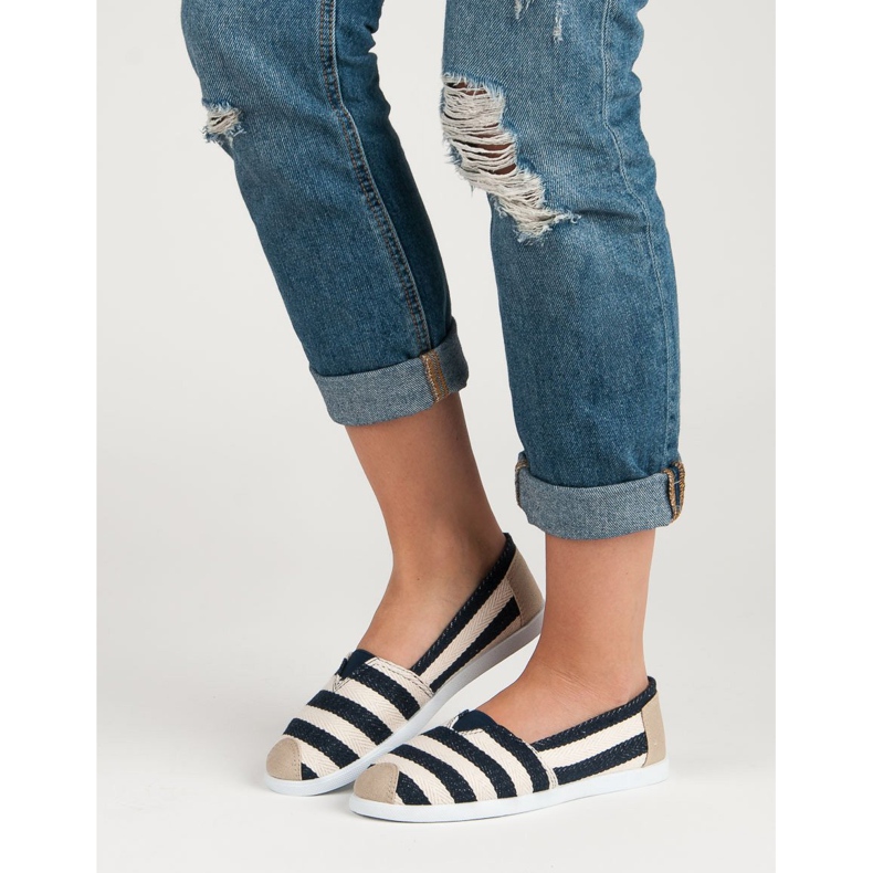 Comer Slipons listrados branco marrom multicolorido 2