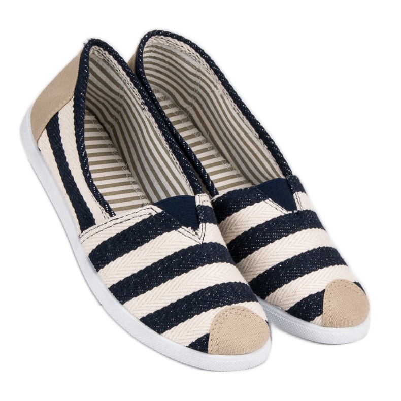 Comer Slipons listrados branco marrom multicolorido 1