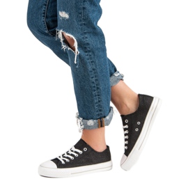 Tênis brilhantes preto 2