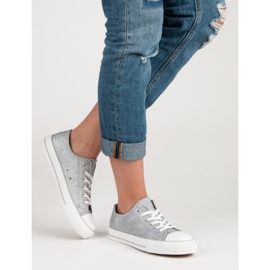 Tênis brilhantes cinza 1