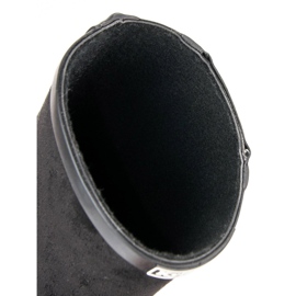 Kylie Galochas de camurça com zíper decorativo preto 1