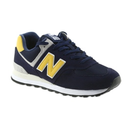 New Balance PIGMENTO ML574SMB COM LATÃO amarelo azul marinho 1