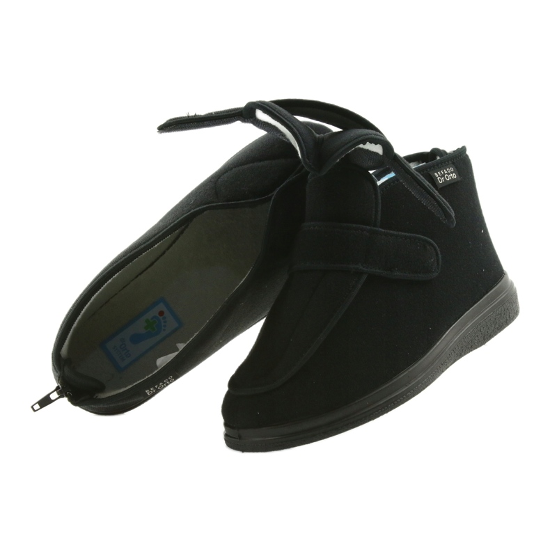 Dr.orto Befado calçado masculino 987m002 Pés sensíveis Black Silber Insert preto 7