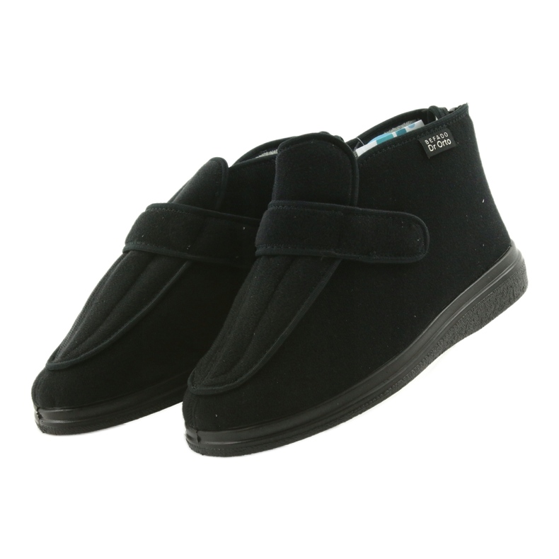 Dr.orto Befado calçado masculino 987m002 Pés sensíveis Black Silber Insert preto 6