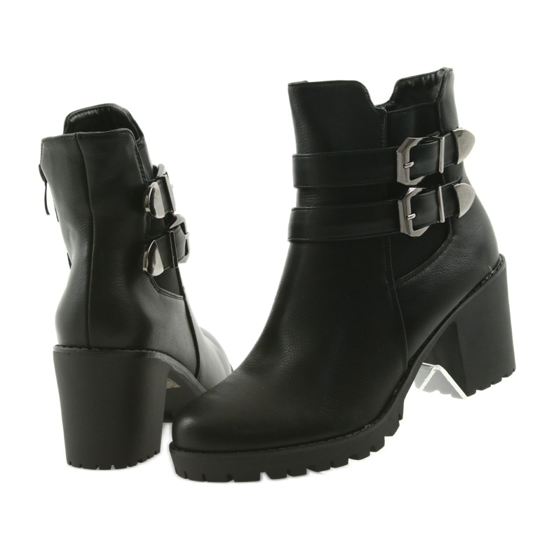 Botas de madeira com fivelas Filippo 517 preto 5 Botas de madeira com fivelas Filippo 517 preto 5