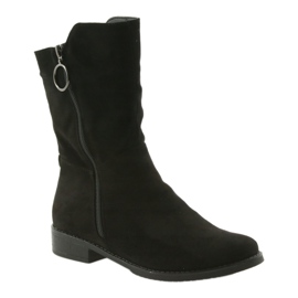 M.Daszyński Botas de camurça preta SA130 preto 1 M.Daszyński Botas de camurça preta SA130 preto 1